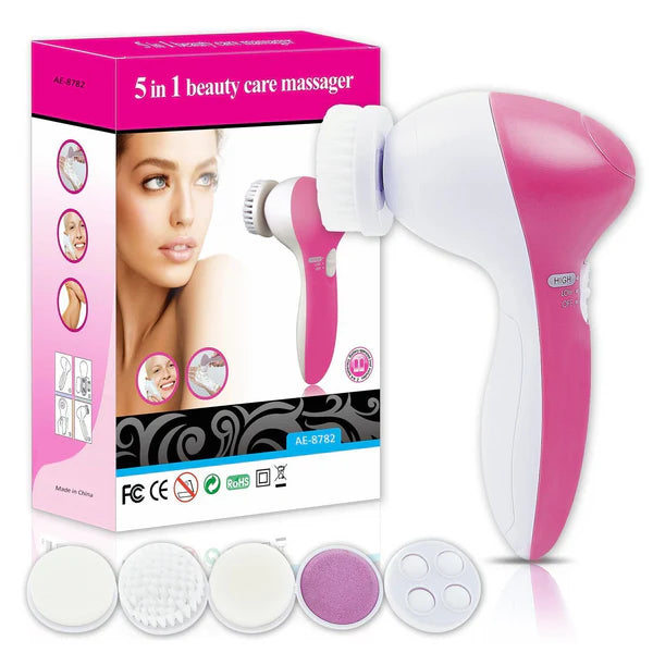 Mega Sale Offer - Imported 5 in 1 Beauty Care Massager Cell Operated Trendy & Luxurious
