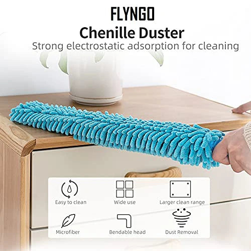Micro Fiber Flexible Fan & Ceiling Duster with Long Handle