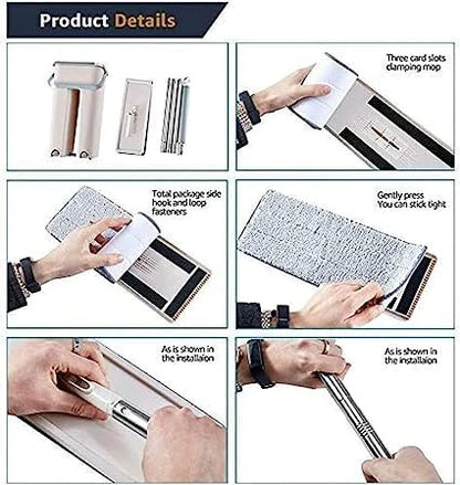 All-in-One Floor Care Solution 360° FlexiMop Head + 2 Eco-Friendly Cleaning Pads - Make Your Floors Gleam