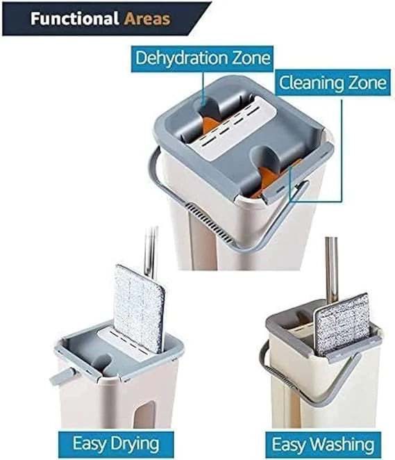 All-in-One Floor Care Solution 360° FlexiMop Head + 2 Eco-Friendly Cleaning Pads - Make Your Floors Gleam
