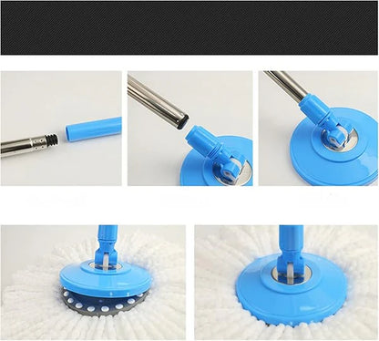 Spin Mop and Bucket Set 360 Spin Mop and Bucket Set with 2 Microfiber Mop Pads,Mop and Bucket System with