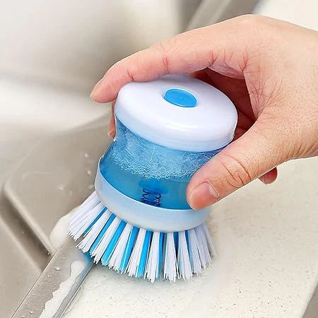 2-in-1 Dishwashing Brush Scrub & Dishsoap Dispenser for Kitchen