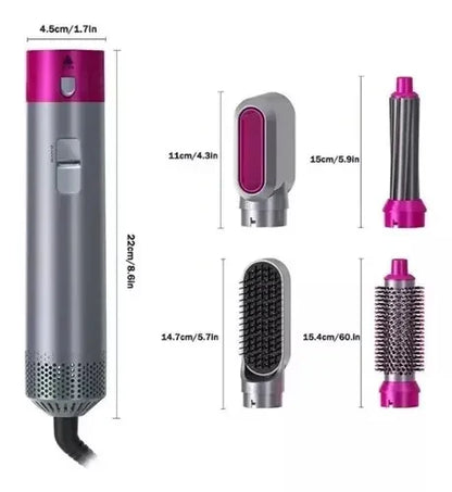 5 in 1 - hairdryer brush-air styler - volumizer hair straightener for women
