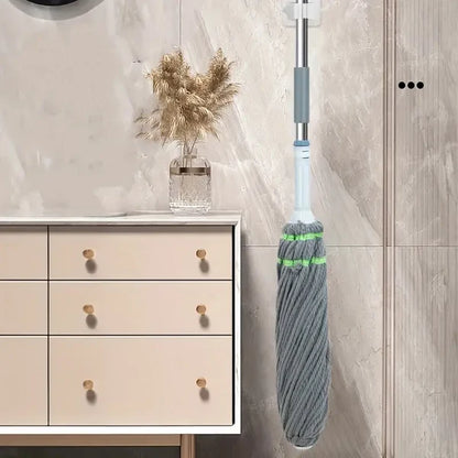 Easy-Wring Self-Twisting Mop - Hands-Free Washing, Rotating Design for Effortless Cleaning in Bedroom, Living Room, Bathroom