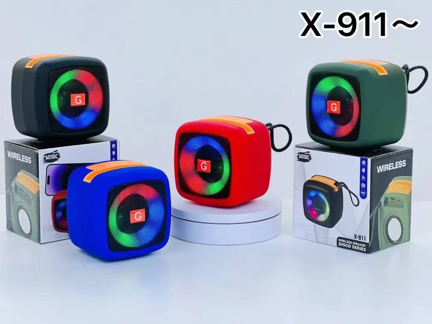 Speaker X911 | Wireless Portable Bluetooth Speaker | USB Stereo | Micro SD | FM Radio | AUX Support | High-Quality Sound | Multi-Color