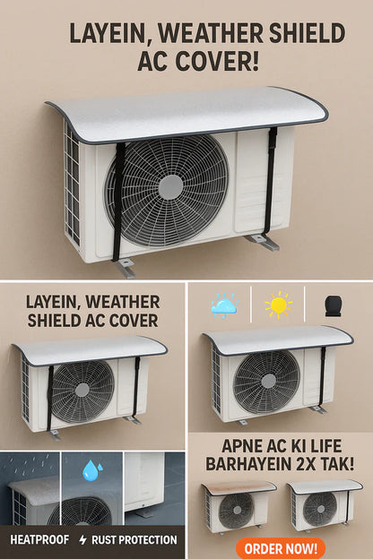 AC Outdoor Air Conditioner Protective Cover Window Air Conditioner Cover for Outside Units, Waterproof Window AC Unit Cover Sun Shade UV Defense, Snow, Ice, Frost, Leaf Guard