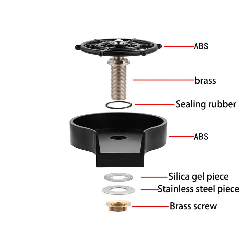 Automatic Cup Washer , Kitchen Sink | Glass Rinser | Faucet Attachment for Kitchen Sink | Sink Glass Washer Bottle Rinser for Kitchen Bar | Quick Rinser