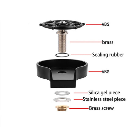 Automatic Cup Washer , Kitchen Sink | Glass Rinser | Faucet Attachment for Kitchen Sink | Sink Glass Washer Bottle Rinser for Kitchen Bar | Quick Rinser