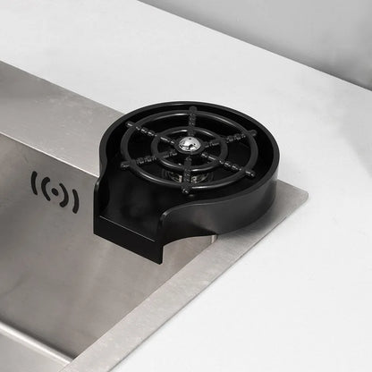 Automatic Cup Washer , Kitchen Sink | Glass Rinser | Faucet Attachment for Kitchen Sink | Sink Glass Washer Bottle Rinser for Kitchen Bar | Quick Rinser