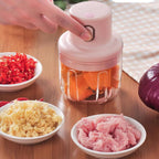 USB Rechargeable Mini Electric Garlic Food Chopper, Portable Small Food Processor for Chili,Spice,Meat