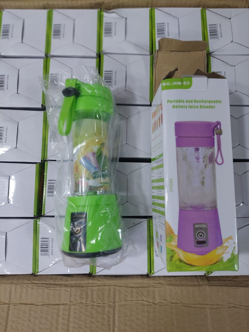Portable Blender Juicer Cup – 6 Blades, 2000mAh Rechargeable Battery, 22000 RPM, 380ml Capacity, Smoothie & Juice Maker
