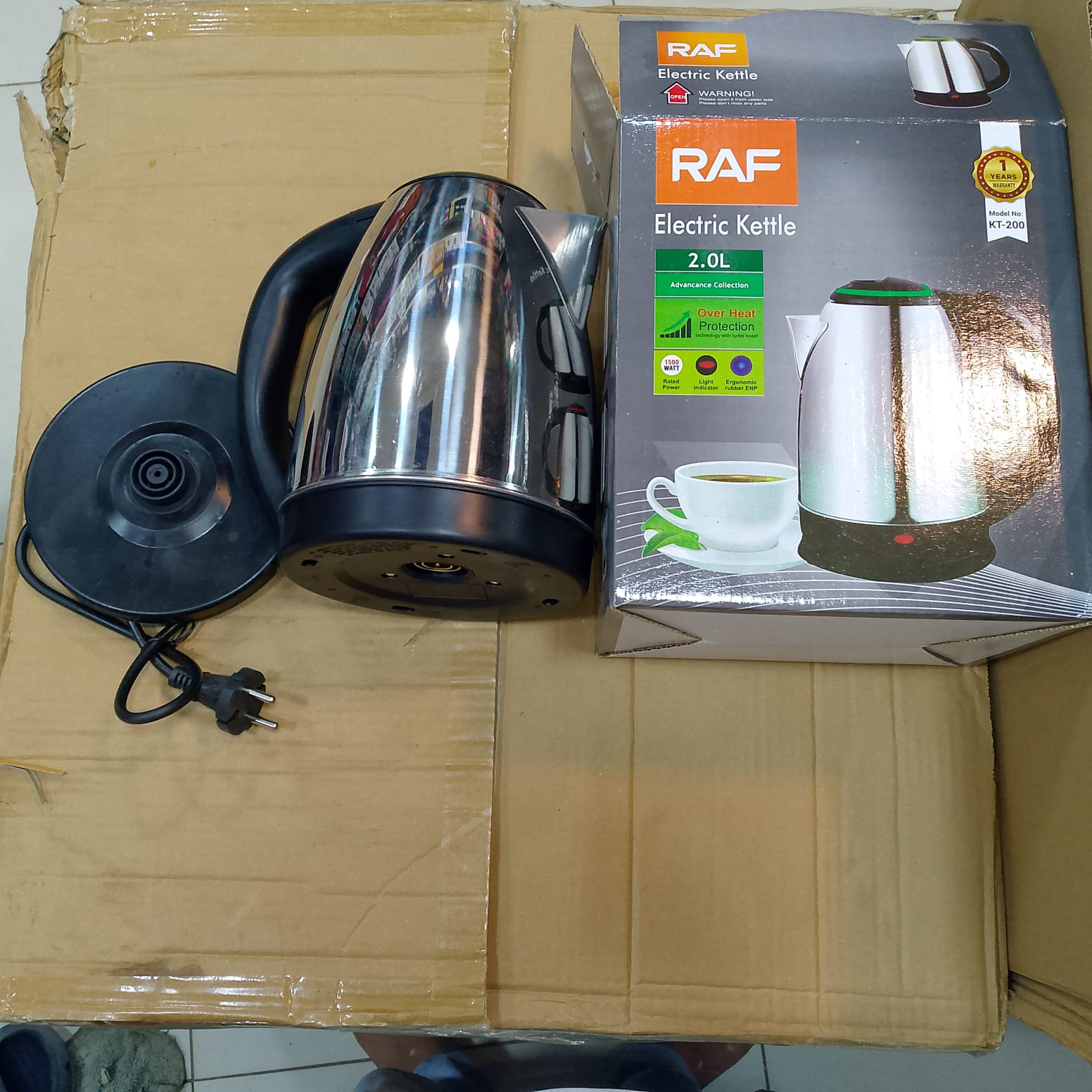 RAF Electric Cattle Kettle – Fast Boiling, Stainless Steel, Energy Efficient