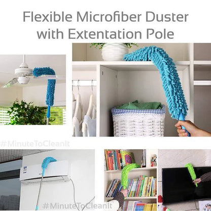 Micro Fiber Flexible Fan & Ceiling Duster with Long Handle