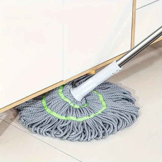 Easy-Wring Self-Twisting Mop - Hands-Free Washing, Rotating Design for Effortless Cleaning in Bedroom, Living Room, Bathroom