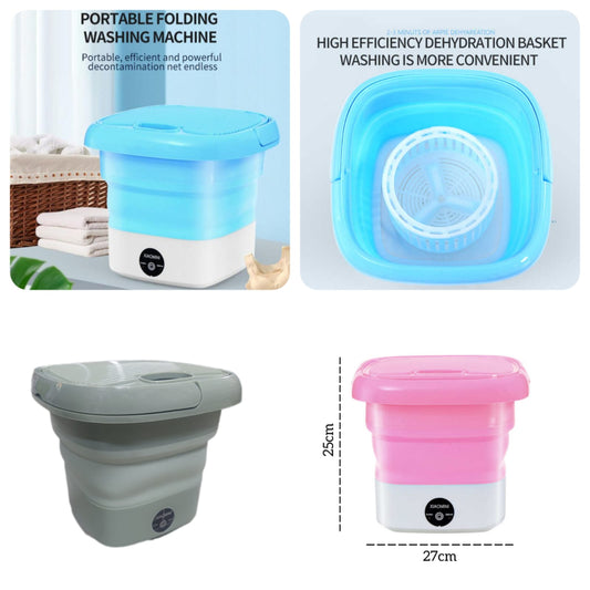 Mini Washing Machine foldable washing machine with Dryer - Ideal for Baby and Kids Clothes
